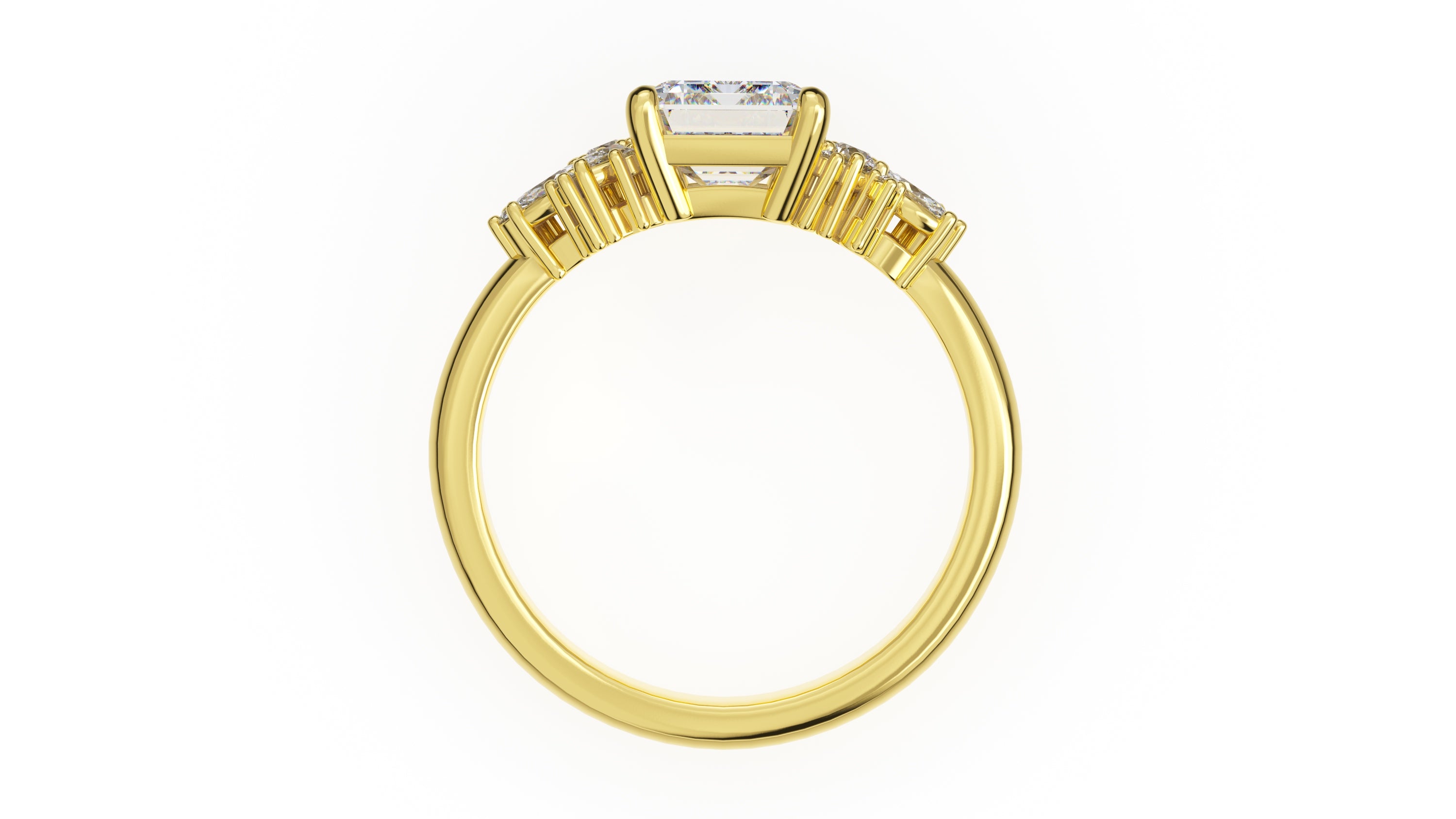 The Rosalie Ring | Emerald Cut | Setting Only - Lavender Creek Gems