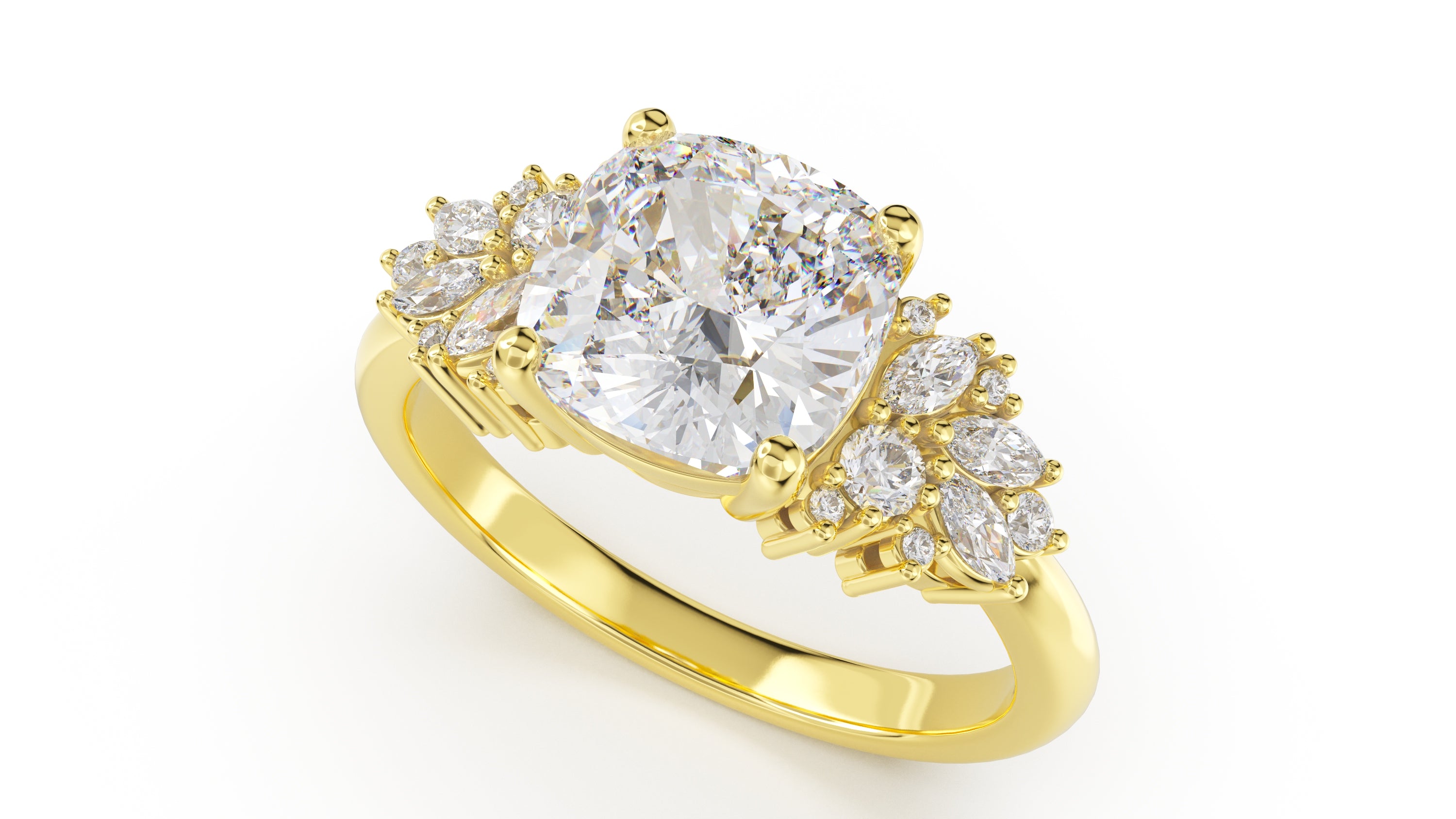 The Rosalie Ring | Cushion | Setting Only - Lavender Creek Gems