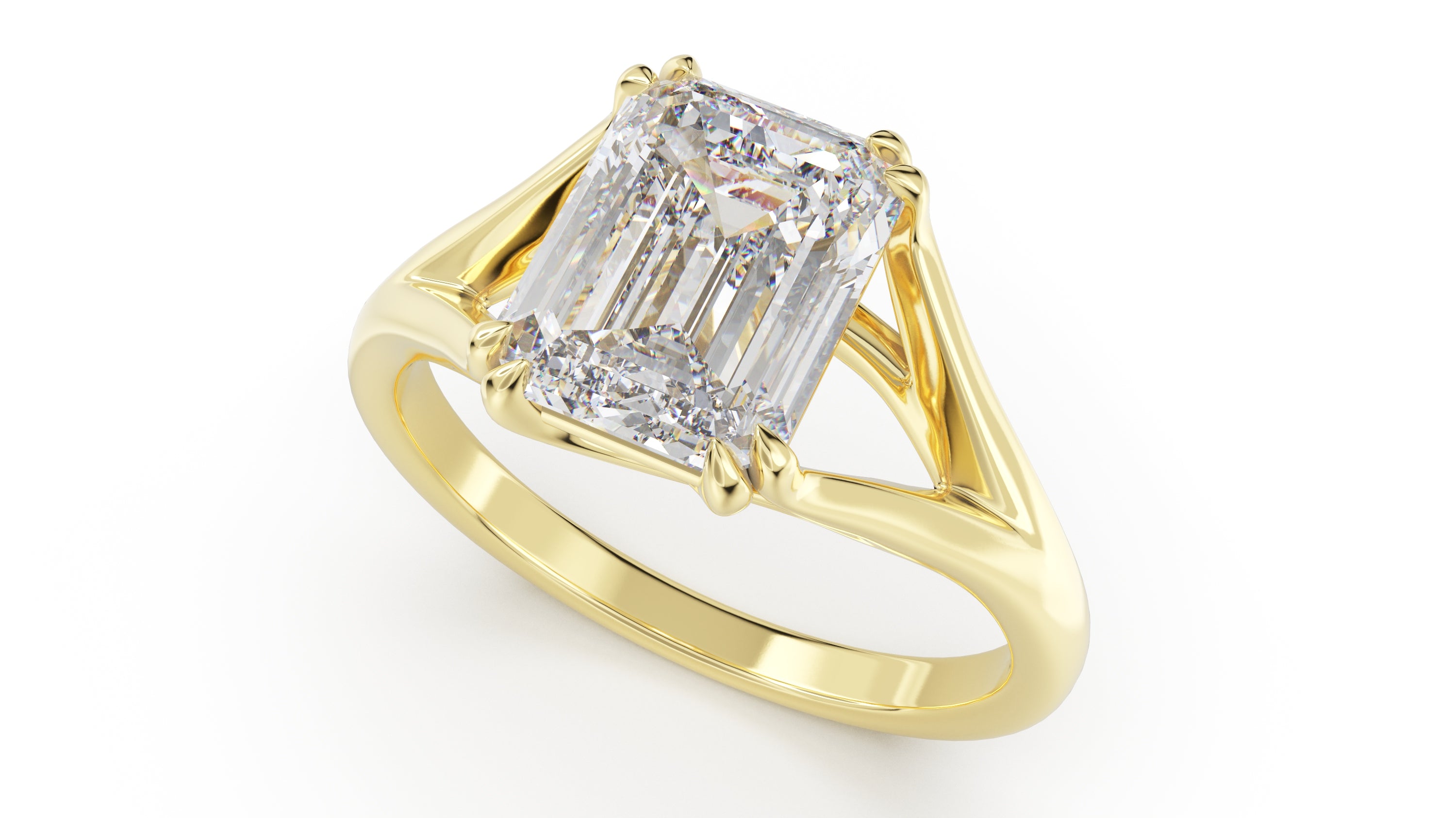 The Weaver Ring | Emerald Cut | Setting Only - Lavender Creek Gems