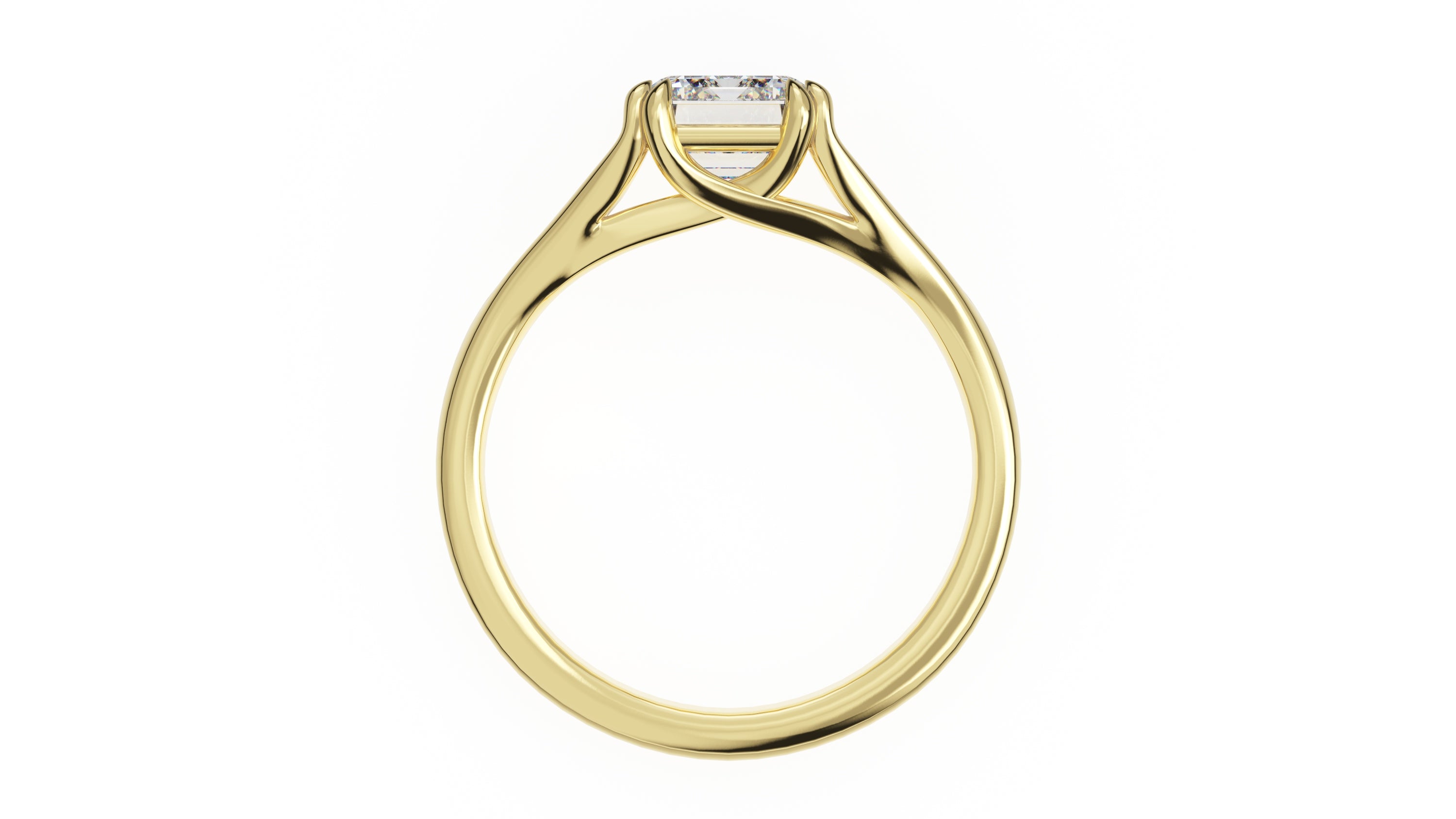 The Weaver Ring | Emerald Cut | Setting Only - Lavender Creek Gems