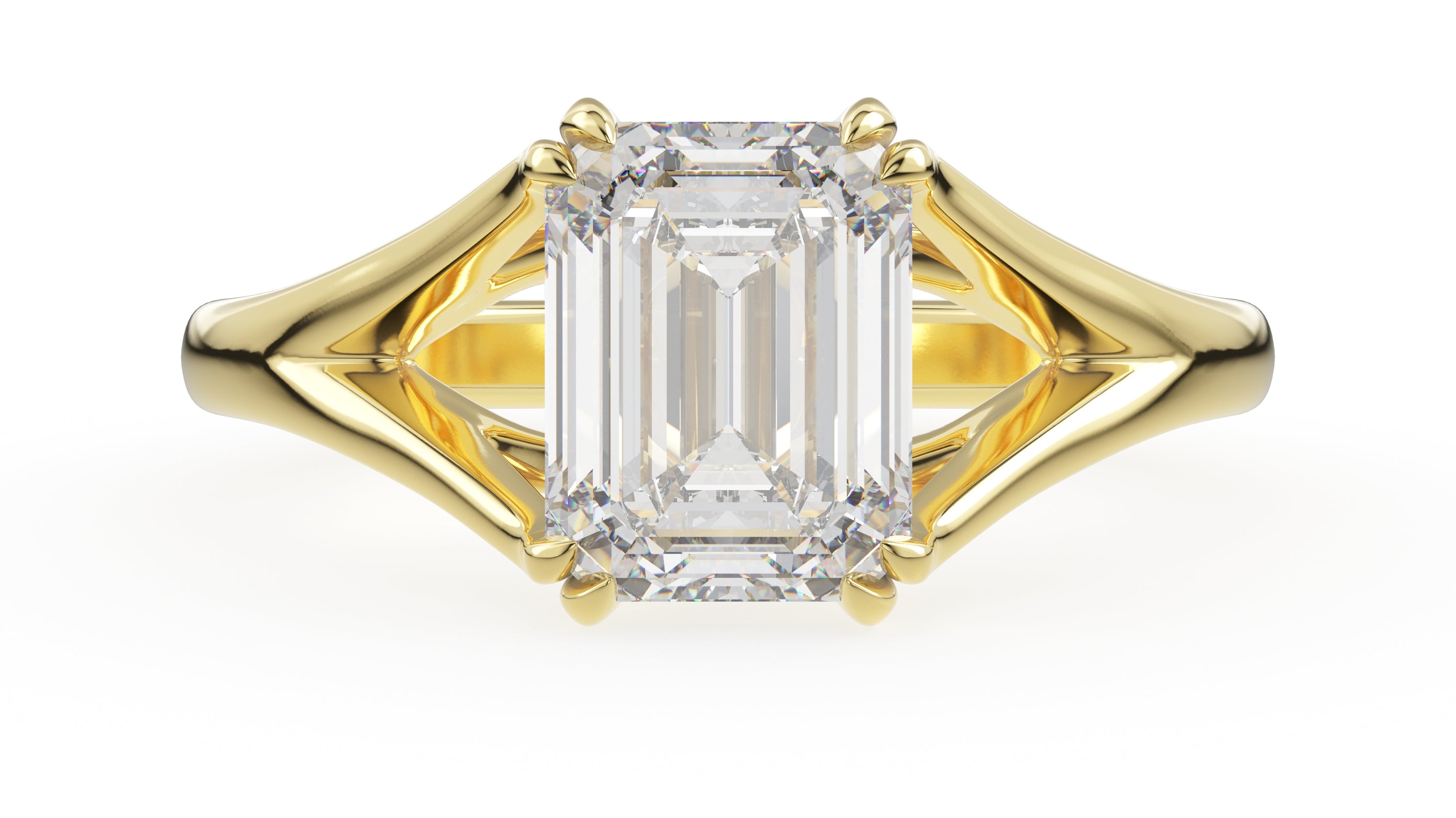The Weaver Ring | Emerald Cut | Setting Only - Lavender Creek Gems