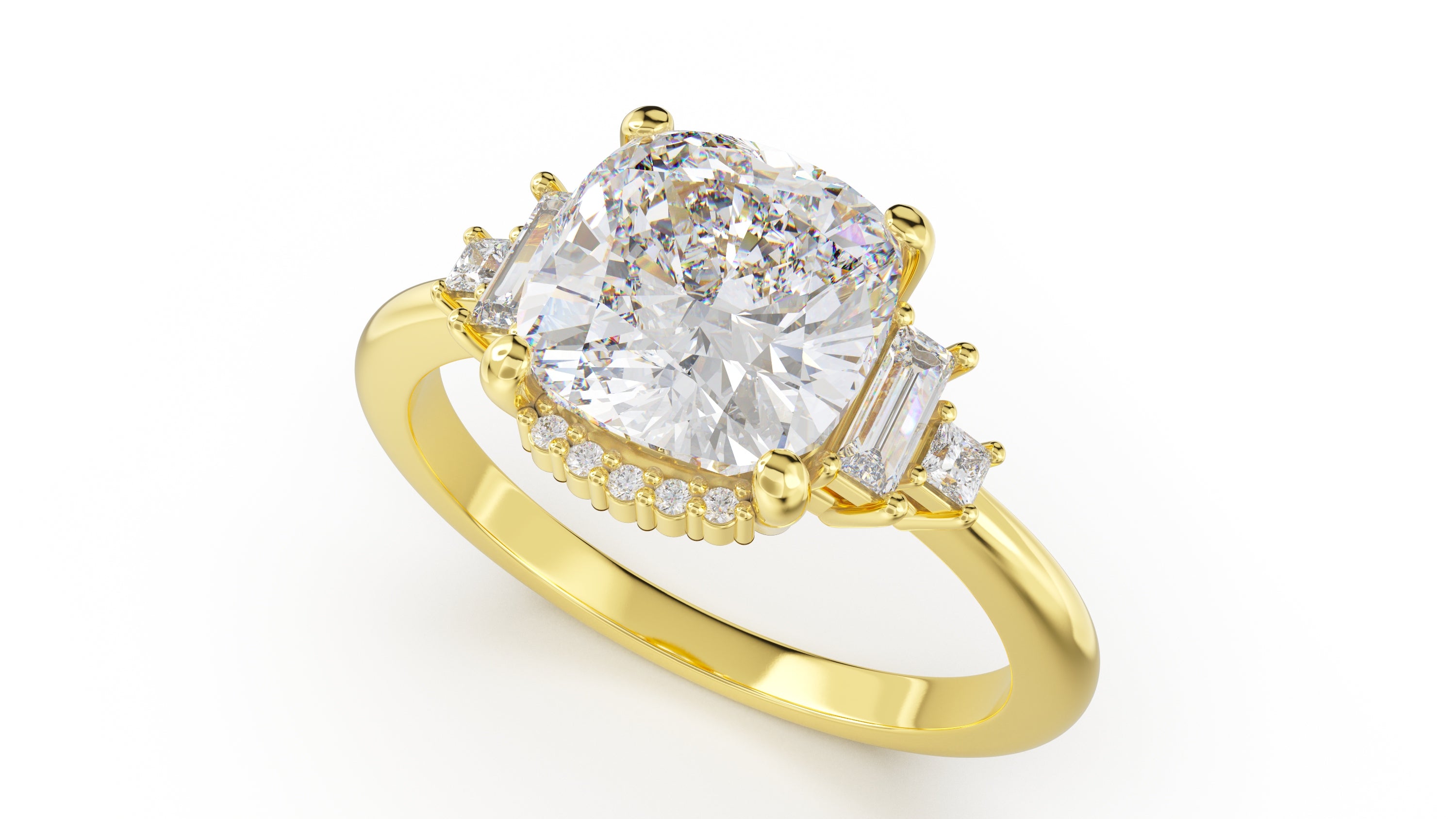 The Sura Ring | Cushion | Setting Only - Lavender Creek Gems