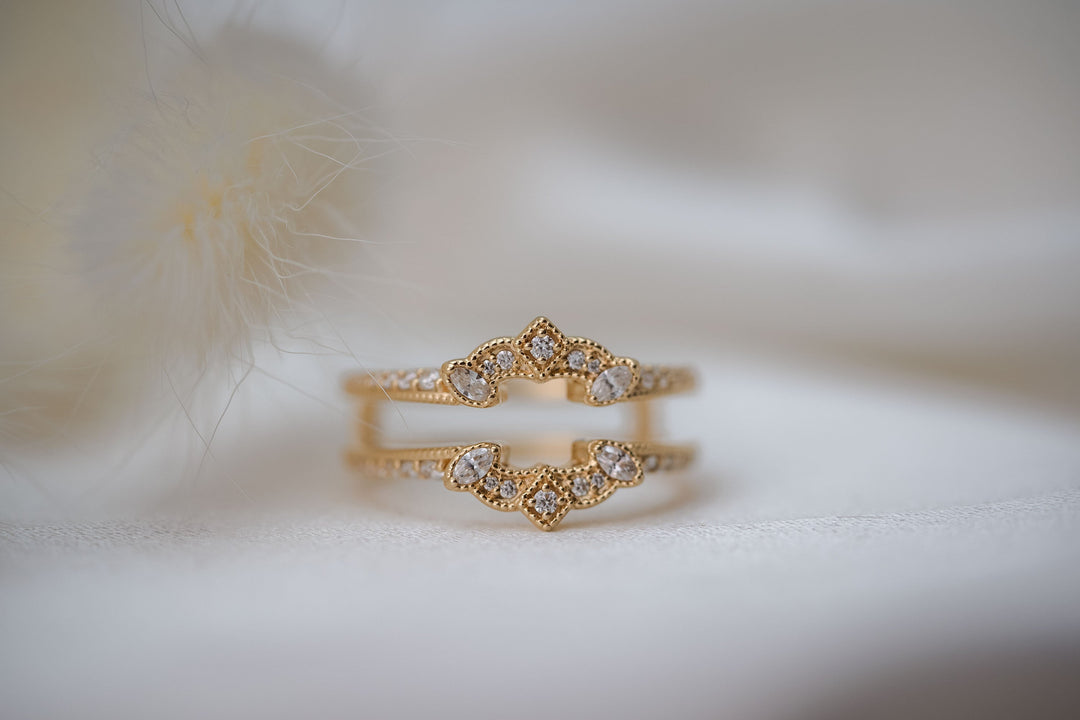 Boho + Milgrain Wedding Ring Guard