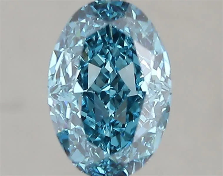 1.60ct Oval Lab Grown Diamond (Colour Fancy Vivid Blue, Clarity VS1, IGI Certified)