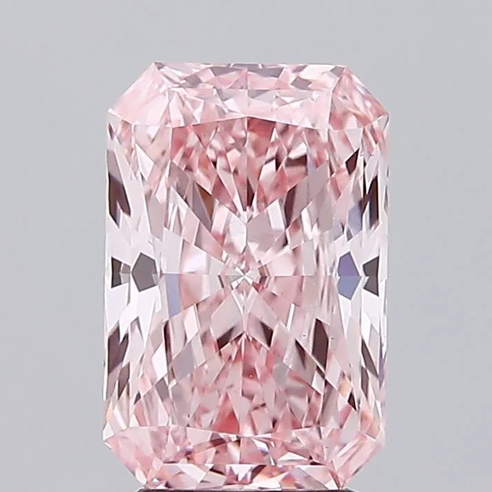 3.05ct Radiant Lab Grown Diamond (Colour Fancy Vivid Pink, Clarity VS1, IGI Certified)