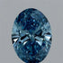 1.00ct Oval Lab Grown Diamond (Colour Fancy Vivid Blue, Clarity VS1, IGI Certified)