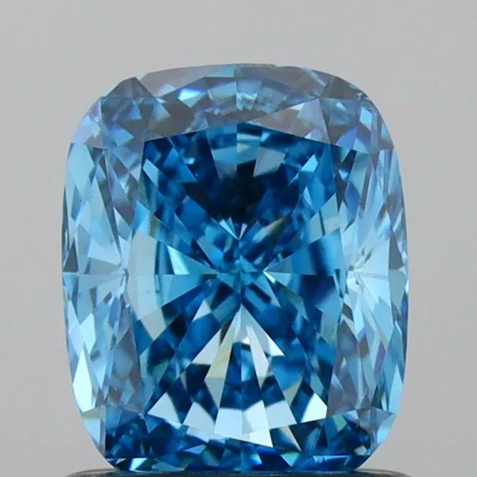 1.01ct Cushion modified Lab Grown Diamond (Colour Fancy Vivid Blue, Clarity VS1, IGI Certified)