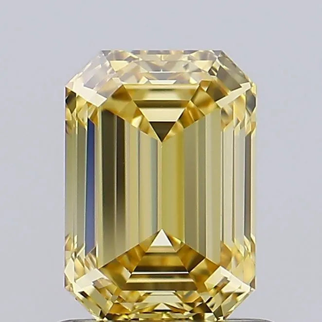 1.02ct Emerald Lab Grown Diamond (Colour Fancy Yellow, Clarity VS1, IGI Certified)