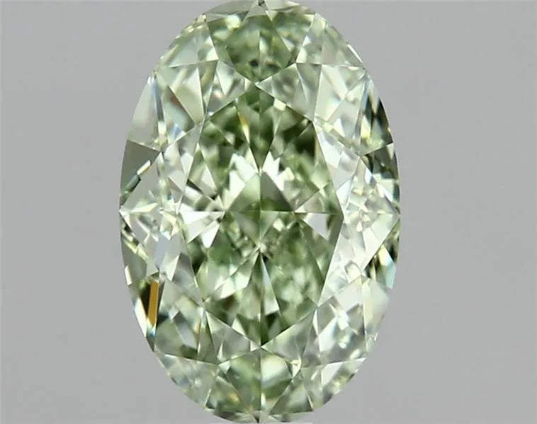 1.02ct Oval Lab Grown Diamond (Colour Fancy Vivid Green, Clarity IF, IGI Certified)