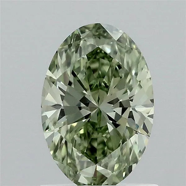 1.02ct Oval Lab Grown Diamond (Colour Fancy Vivid Green, Clarity VS1, IGI Certified)