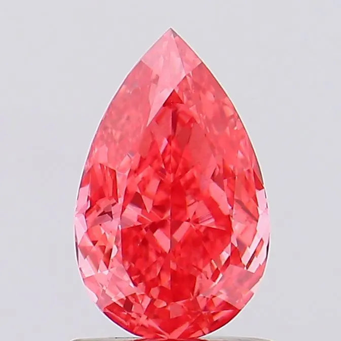 1.02ct Pear Lab Grown Diamond (Colour Fancy Vivid Pink, Clarity VS1, IGI Certified)