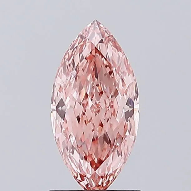 1.06ct Marquise Lab Grown Diamond (Colour Fancy Intense Brownish Pink, Clarity VS1, IGI Certified)