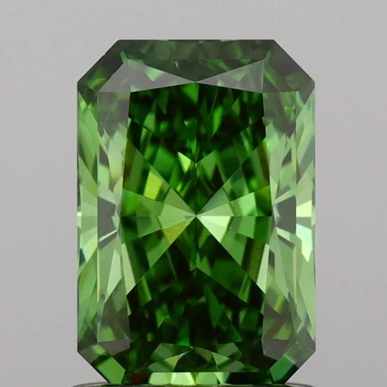 1.10ct Radiant Lab Grown Diamond (Colour Fancy Vivid Green, Clarity VVS2, IGI Certified)