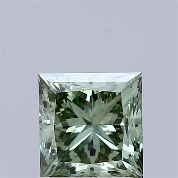1.20ct Princess Lab Grown Diamond (Colour Fancy Vivid Green, Clarity VVS2, IGI Certified)