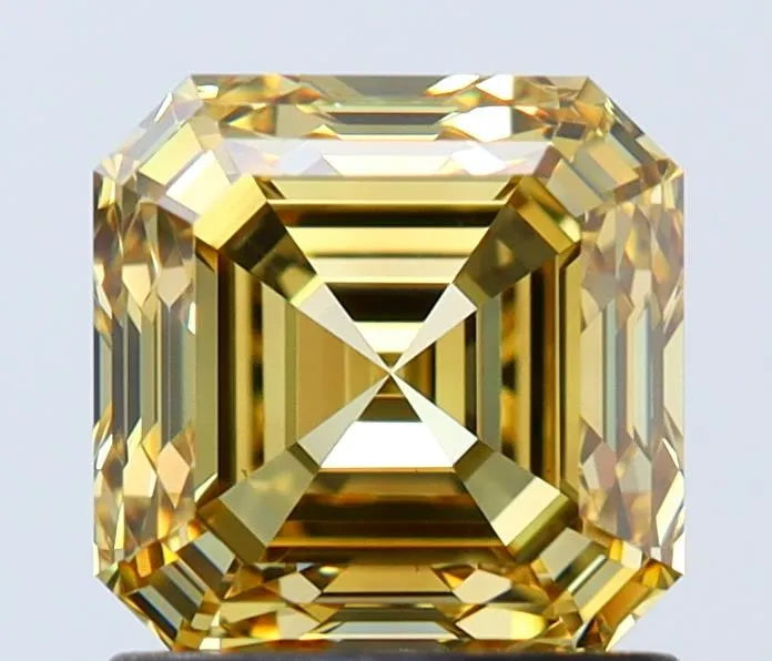 1.53ct Square emerald Natural Diamond (Colour Fancy Brown Yellow, Clarity VS1, GIA Certified)