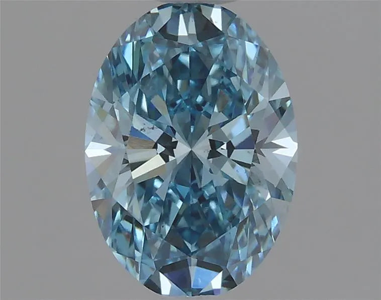 1.01ct Oval Lab Grown Diamond (Colour Fancy Vivid Blue, Clarity VS1, IGI Certified) - Lavender Creek Gems 