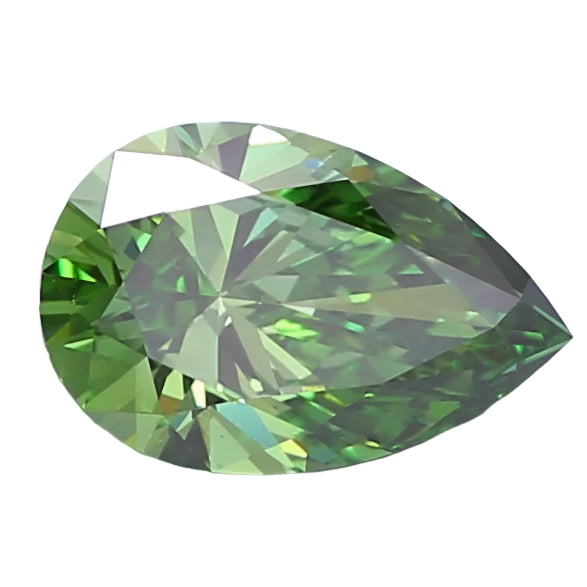 1.60ct Pear Lab Grown Diamond (Colour Fancy Vivid Green, Clarity VS1, IGI Certified) - Lavender Creek Gems 