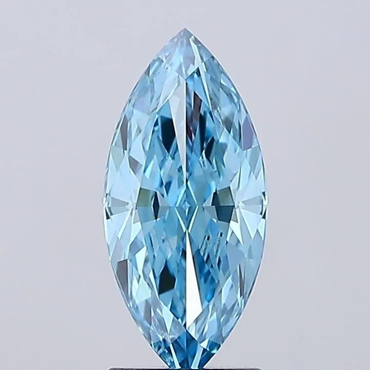 2.22ct Marquise Lab Grown Diamond (Colour Fancy Vivid Blue, Clarity VVS2, IGI Certified)