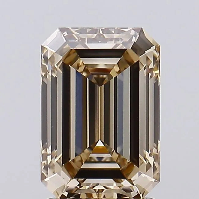 2.03ct Emerald Lab Grown Diamond (Colour Fancy Brown, Clarity VS1, IGI Certified)