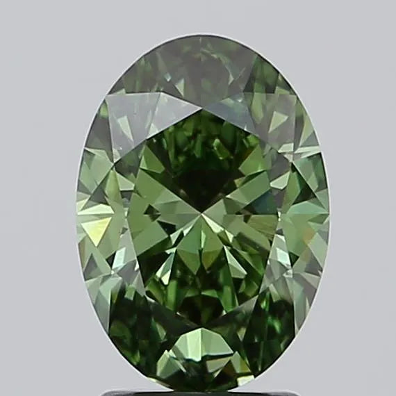 2.05ct Oval Lab Grown Diamond (Colour Fancy Vivid Green, Clarity VS1, IGI Certified)