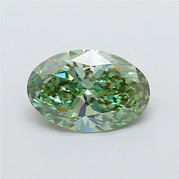 2.20ct Oval Lab Grown Diamond (Colour Fancy Vivid Green, Clarity VS1, IGI Certified)