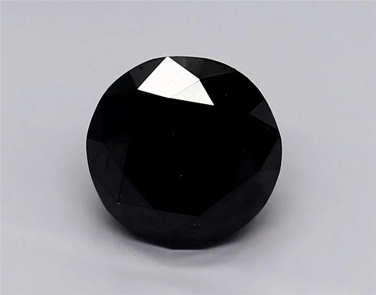 2.24ct Round Natural Diamond (Colour Fancy Black, Clarity VVS2, Cut EX, GIA Certified)