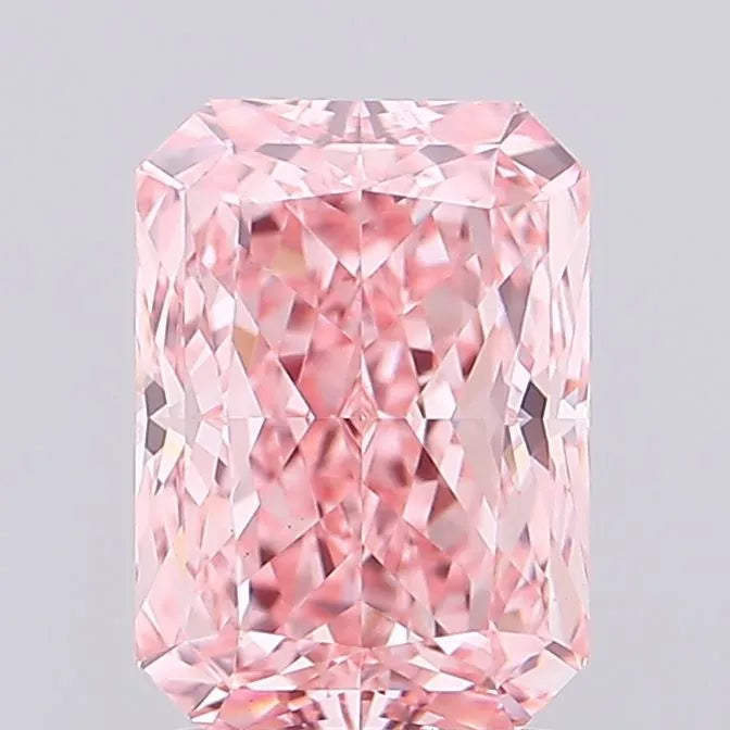 2.52ct Radiant Lab Grown Diamond (Colour Fancy Vivid Pink, Clarity VS1, IGI Certified)