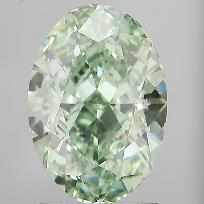 2.54ct Oval Lab Grown Diamond (Colour Fancy Intense Green, Clarity VVS1, IGI Certified)