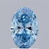 1.06ct Oval Lab Grown Diamond (Colour Fancy Vivid Blue, Clarity VS1, IGI Certified) - Lavender Creek Gems 