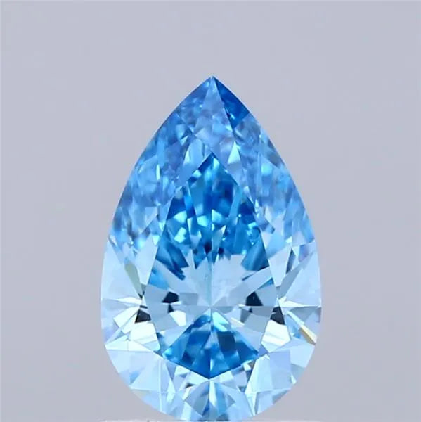 1.05ct Pear Lab Grown Diamond (Colour Fancy Vivid Blue, Clarity VS1, IGI Certified) - Lavender Creek Gems 