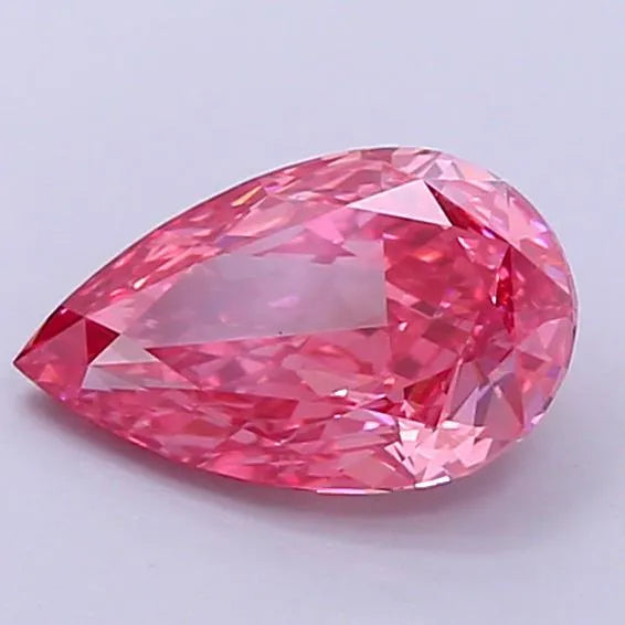 1.42ct Pear Lab Grown Diamond (Colour Fancy Vivid Pink, Clarity VS1, IGI Certified)