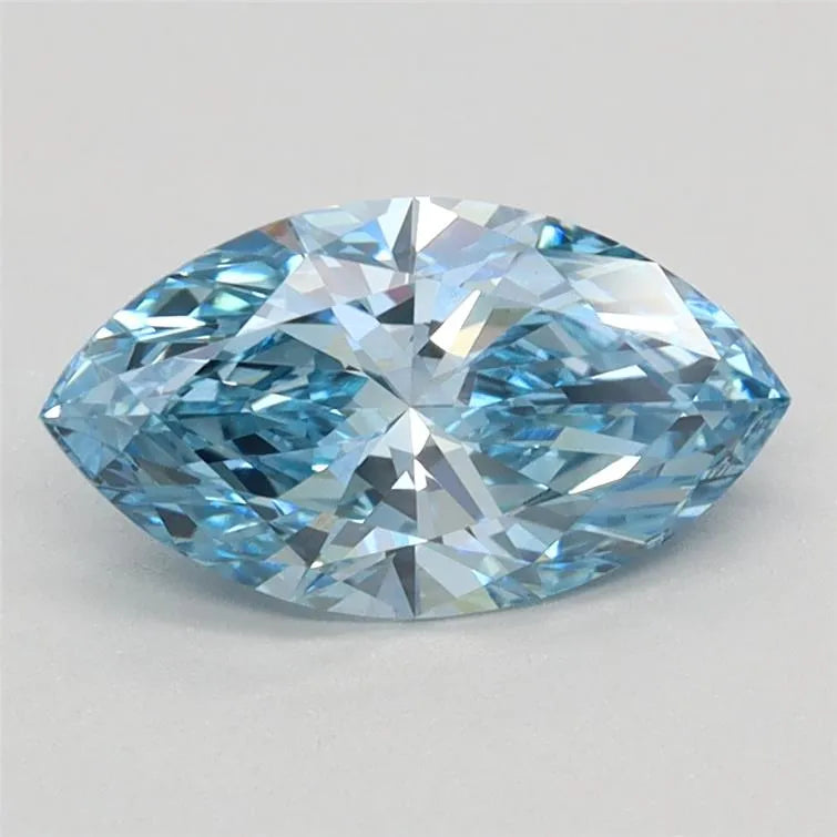 1.09ct Marquise Lab Grown Diamond (Colour Fancy Vivid Blue, Clarity VVS2, IGI Certified)