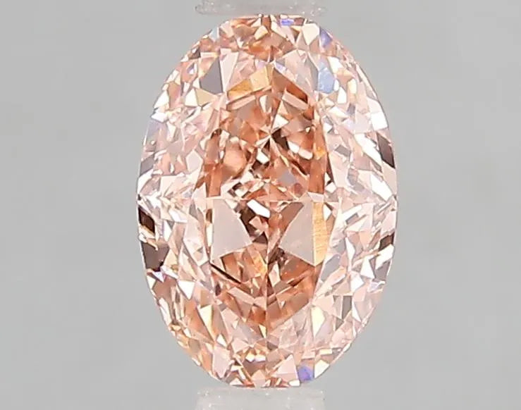 1.11ct Oval Lab Grown Diamond (Colour Fancy Pinkish Brown, Clarity VVS2, IGI Certified) - Lavender Creek Gems 
