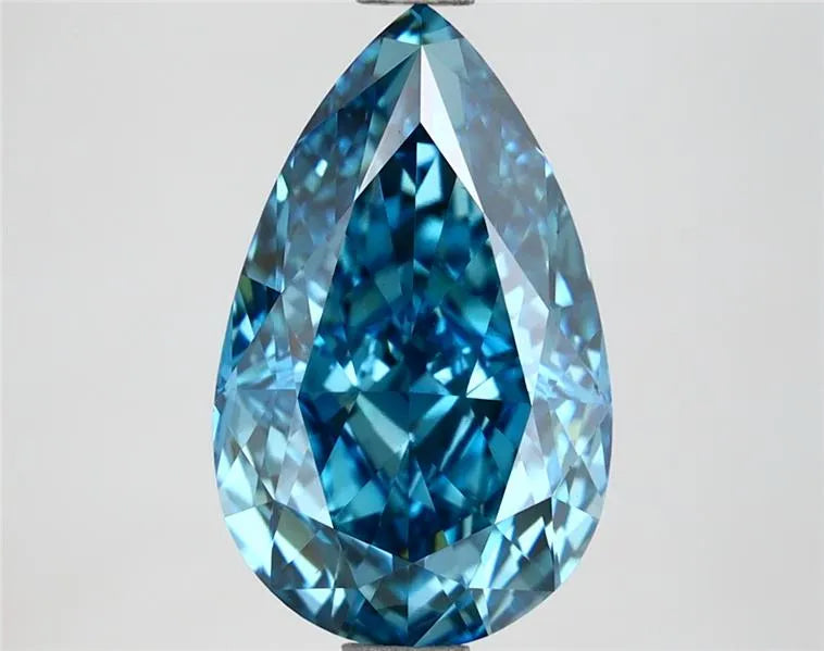 2.72ct Pear Lab Grown Diamond (Colour Fancy Vivid Blue, Clarity VS1, IGI Certified)