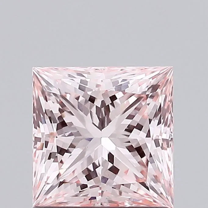 1.12ct Princess Lab Grown Diamond (Colour Fancy Intense Pink, Clarity VS1, IGI Certified)