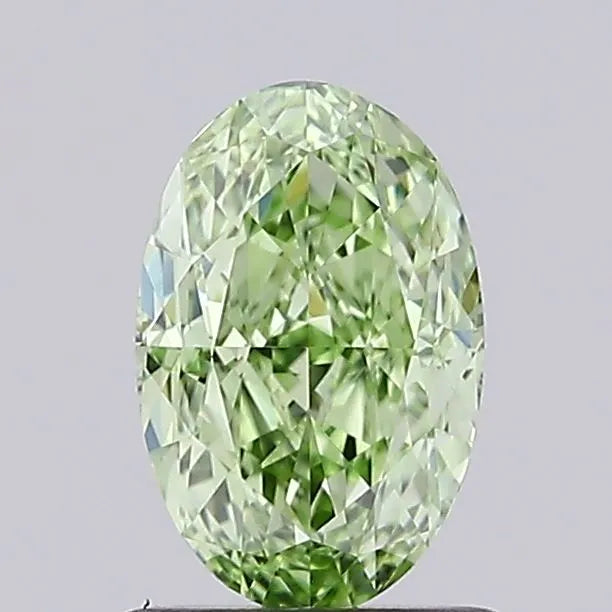 1.04ct Oval Lab Grown Diamond (Colour Fancy Vivid Green, Clarity VVS2, IGI Certified)