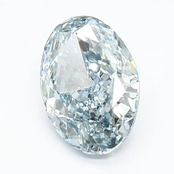 1.37ct Oval Lab Grown Diamond (Colour Fancy Intense Green Blue, Clarity VS1, IGI Certified) - Lavender Creek Gems 