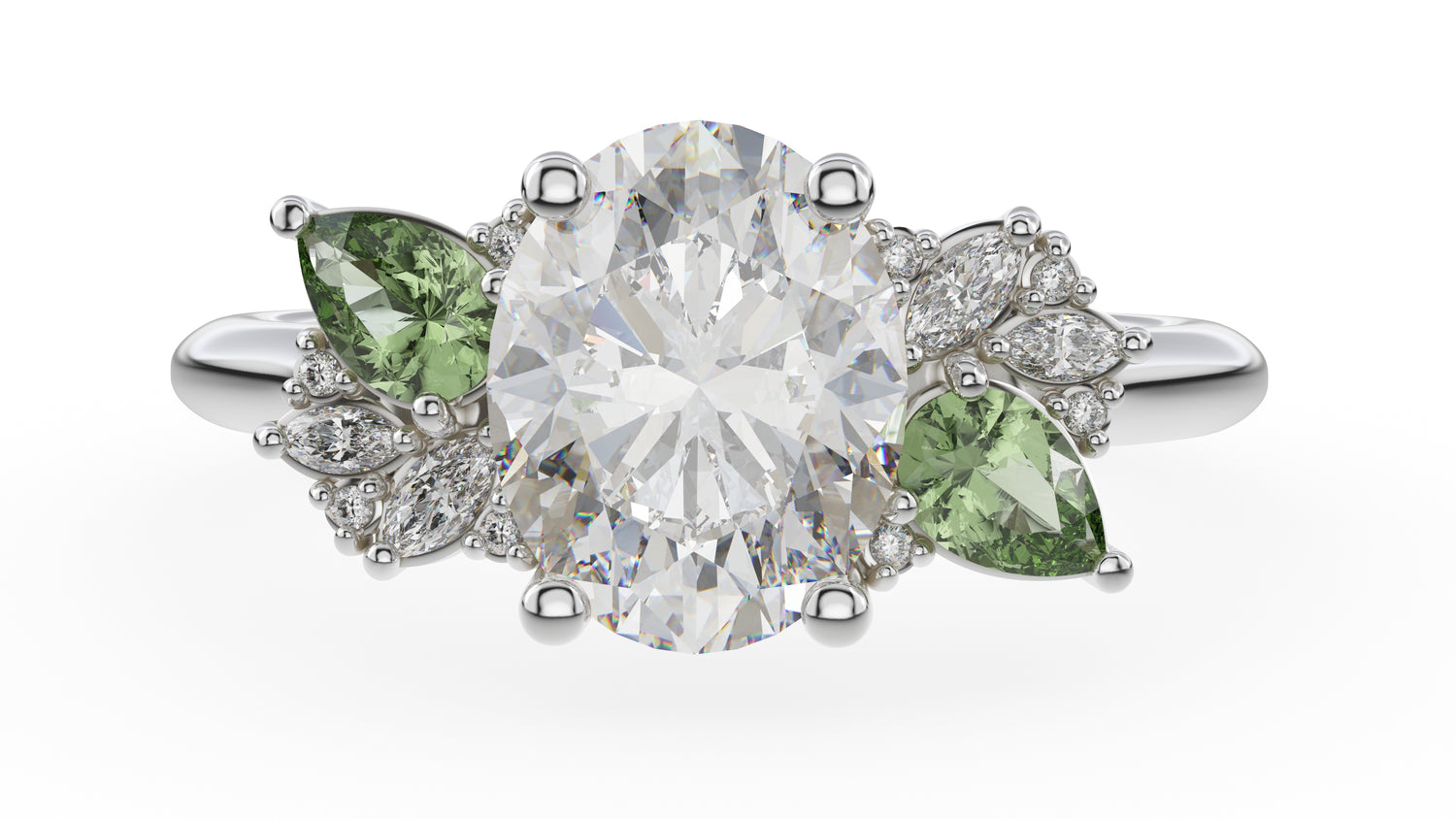 The Fleur Ring | Oval | Setting Only