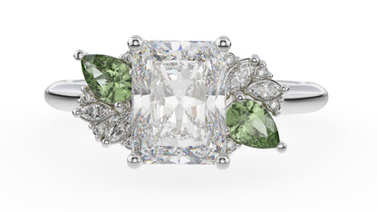The Fleur Ring | Radiant | Setting Only - Lavender Creek Gems 