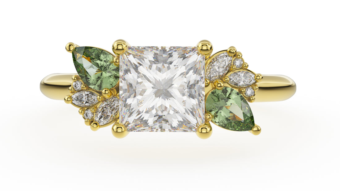 The Fleur Ring | Princess | Setting Only - Lavender Creek Gems