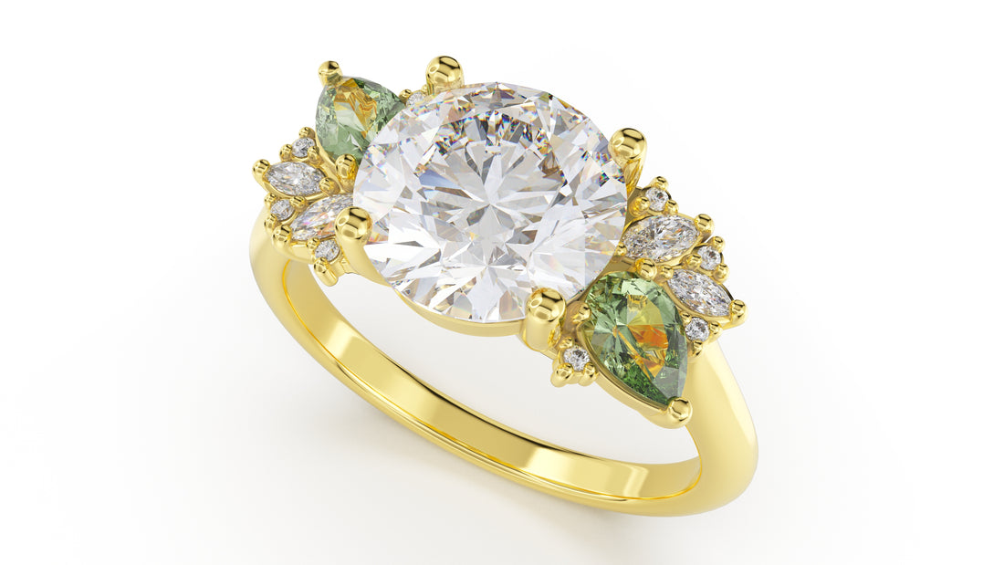 The Fleur Ring | Round | Setting Only - Lavender Creek Gems