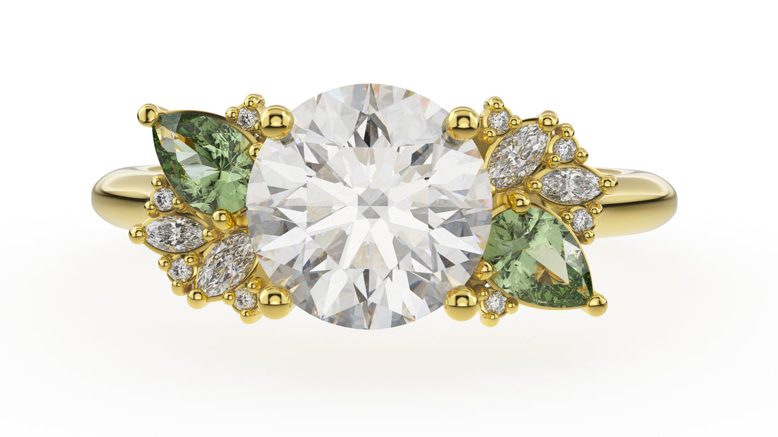 The Fleur Ring | Round | Setting Only - Lavender Creek Gems