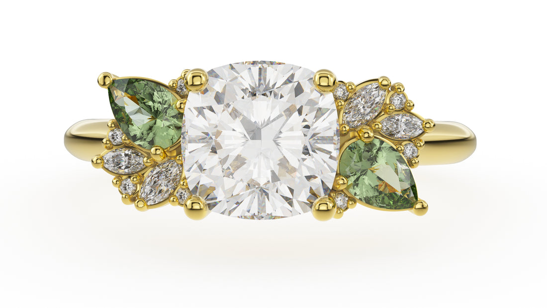 The Fleur Ring | Cushion | Setting Only - Lavender Creek Gems