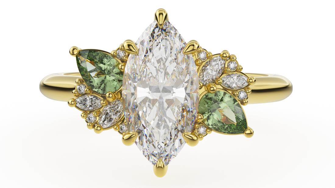 The Fleur Ring | Marquise | Setting Only - Lavender Creek Gems
