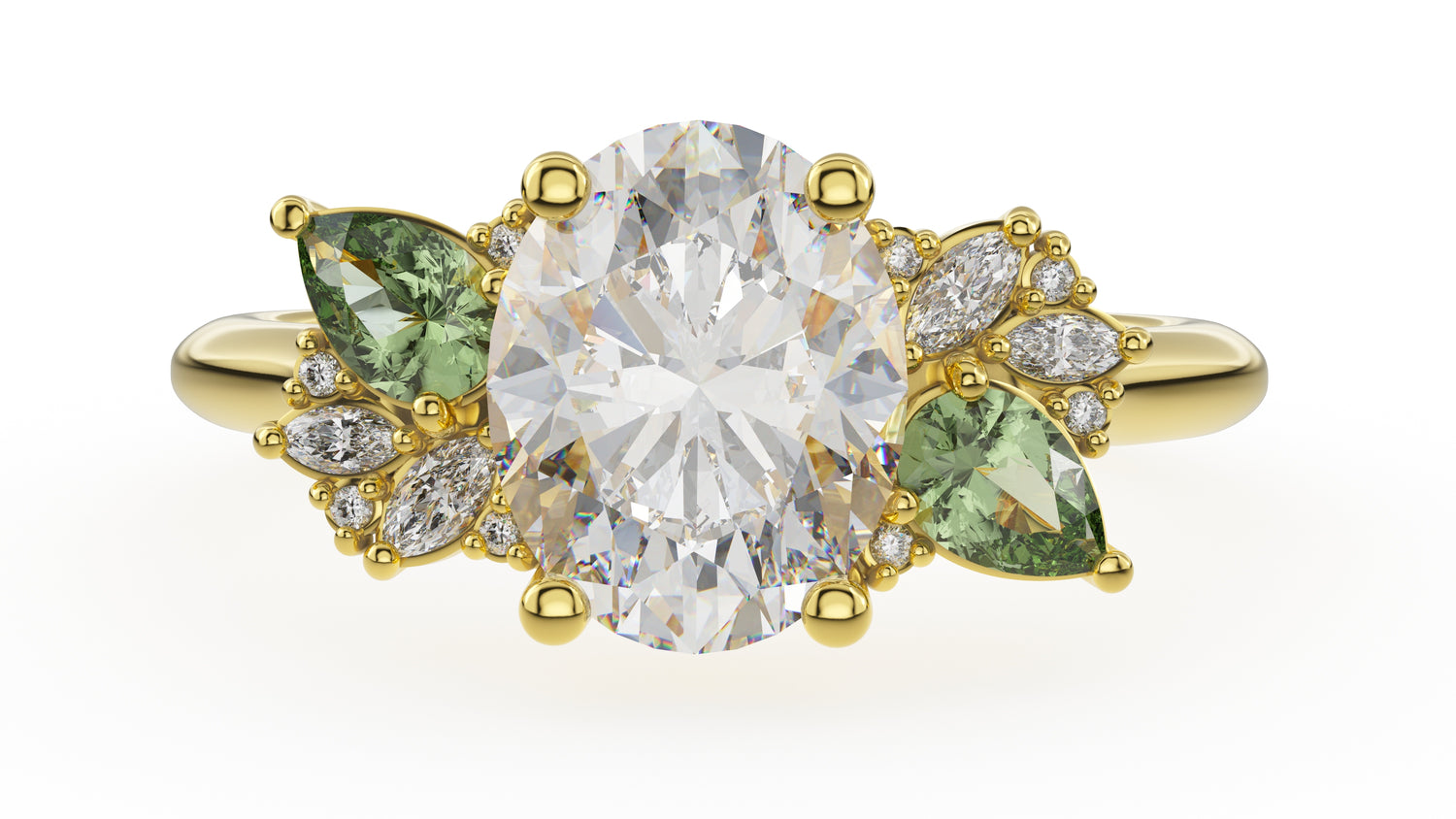 The Fleur Ring | Oval | Setting Only