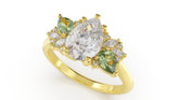 The Fleur Ring | Pear | Setting Only - Lavender Creek Gems 