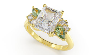 The Fleur Ring | Radiant | Setting Only - Lavender Creek Gems 