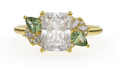 The Fleur Ring | Radiant | Setting Only - Lavender Creek Gems 