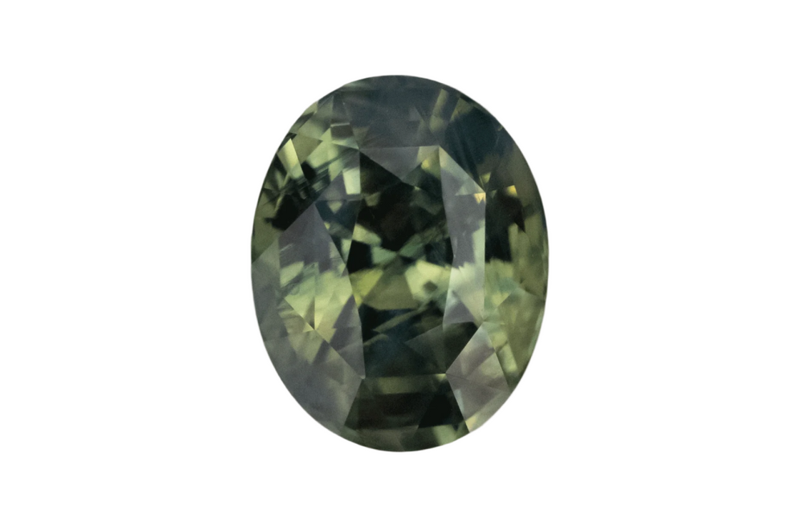 1.64 CT Oval Cut Teal Green Sapphire - Lavender Creek Gems 