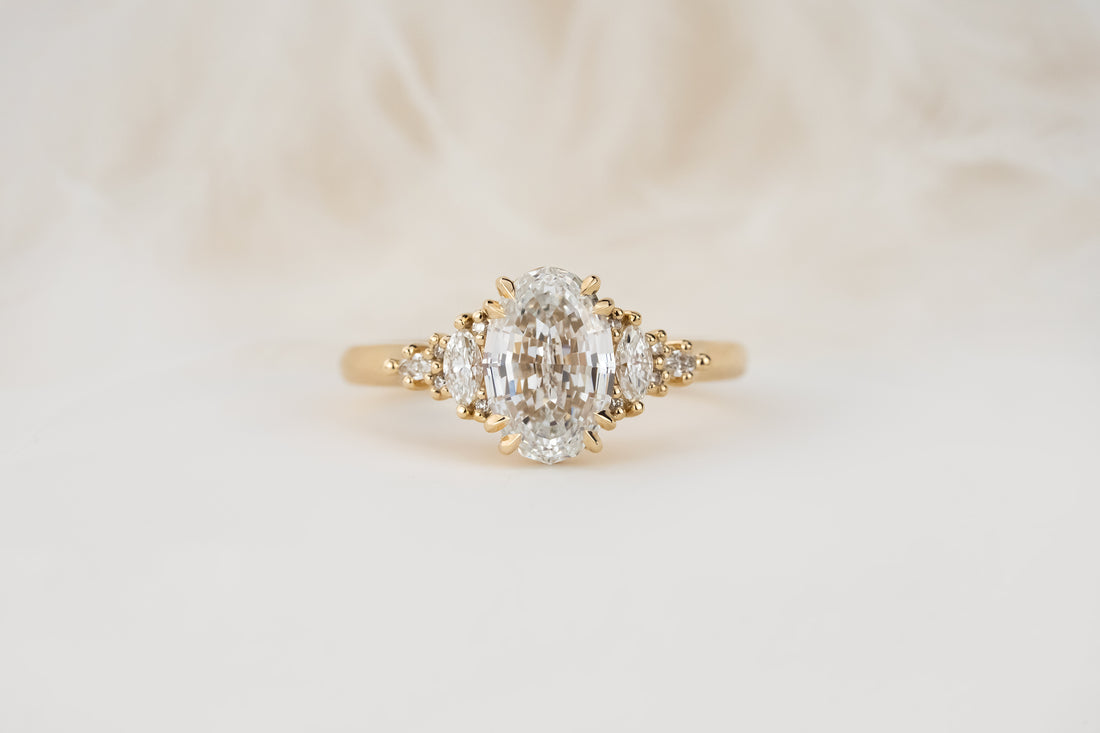 The Maeve Ring | 2.03 CT Step Cut Oval Diamond - Lavender Creek Gems 
